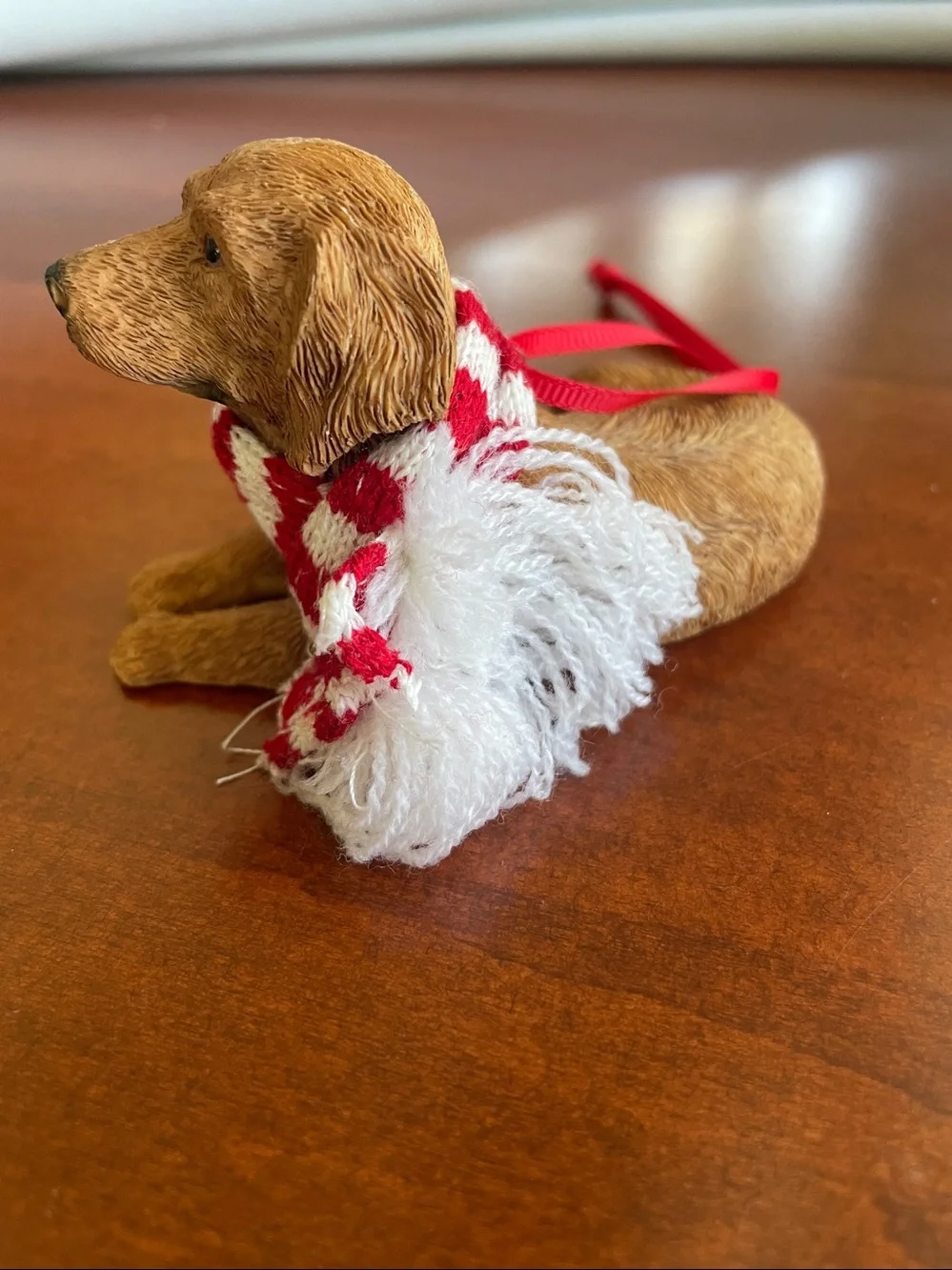 Golden Retriever Dog Figurine Christmas Ornament Hand-Painted